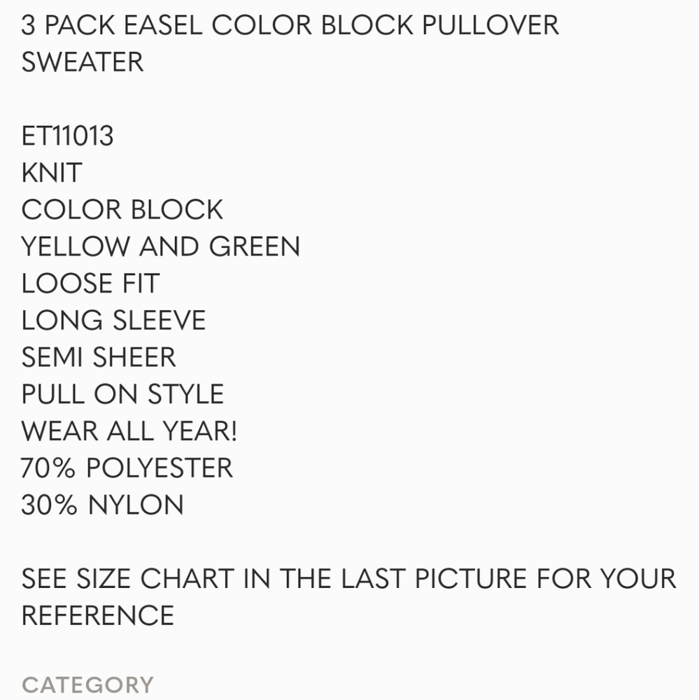 Easel color block sweater. - Picture 4 of 4